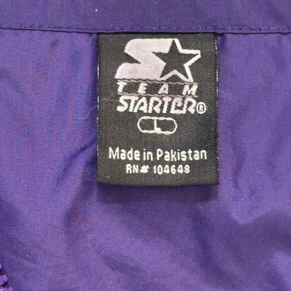 LSU Starter Windbreaker Hooded Jacket - Large - Embroidered Logo - Picture 4 of 10